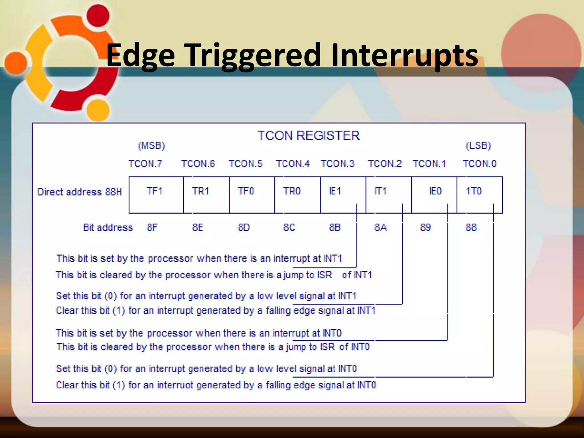 Edge Triggered Interrupts
 