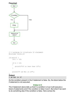 Control structure and Looping statements | PDF