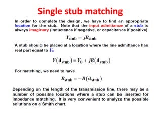 Single stub matching
 