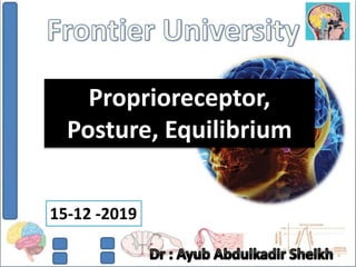 Proprioreceptor,
Posture, Equilibrium
15-12 -2019
 