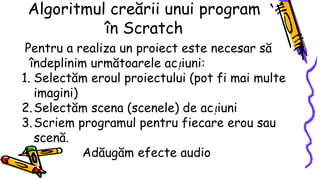 Comenzi și Algoritmi de Programare în Scratch pentru Începători | PPTX