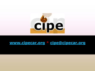 www.cipecar.org * cipe@cipecar.org
 