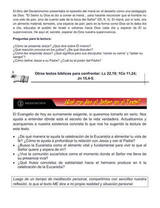 Lectio divina domingo 20 tiempo ordinario | PDF