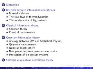 Lecture on classical and quantum information | PDF