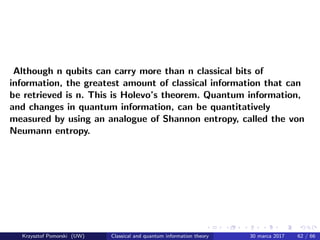 Lecture on classical and quantum information | PDF