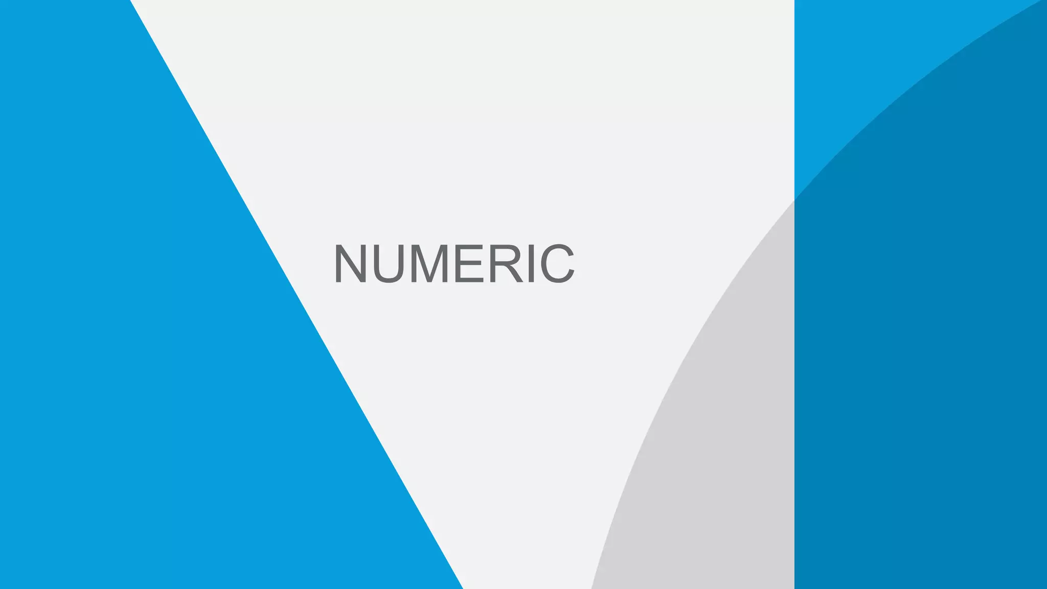 NUMERIC
 