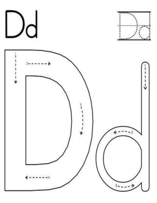 APRENDO EL TRAZO DE LA LETRA D
 