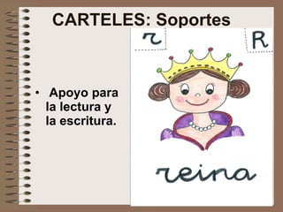 CARTELES: Soportes Apoyo para la lectura y la escritura. 