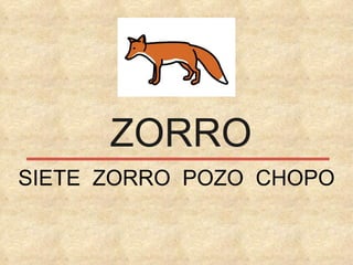 ZORRO SIETE  ZORRO  POZO  CHOPO  