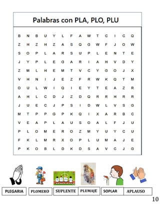 10
PLEGARIA PLOMERO SOPLAR
PLUMAJE
SUPLENTE APLAUSO
 