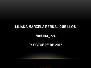 MORPHO RESTRICTED
LILIANA MARCELA BERNAL CUBILLOS
200610A_224
07 OCTUBRE DE 2015
 