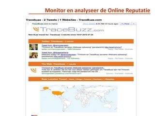 Monitor en analyseer de Online Reputatie