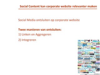 Quotes autoriteiten.Stap 6: faciliteer je doelgroepen en stakeholdersBij PR 2.0 draait het om‘Be good and let others tell it’. Geef de ontvangers de middelen om iets door te vertelleninhoudelijk eenvoudig 