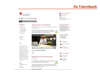 Social Content kan corporate website relevanter makenSocial Media ontsluiten op corporate websiteTwee manieren van ontsluiten:1) Linken en Aggregeren 2) Integreren