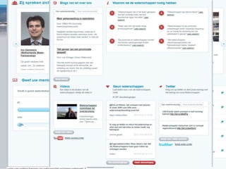 Linken naar sociale platformenOntsluiten van de activiteiten op sociale media door organisaties. 