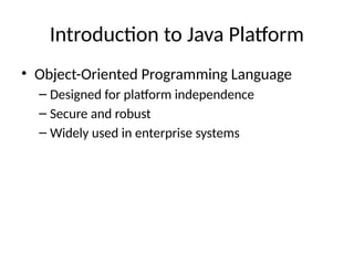 Comprehensive Overview of Java Architecture and Platform Independence ...