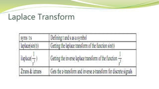 Laplace Transform
 