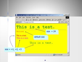 18
default size
size = +1, +2, +3
size = 24
 