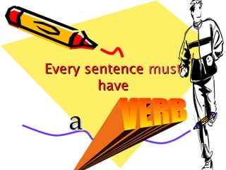Every sentenceEvery sentence mustmust
havehave
aa
 