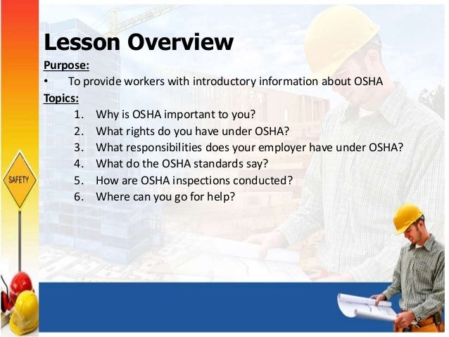 Introduction to OSHA