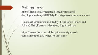 Lectur 3 Types of communication.ppt English | PPTX