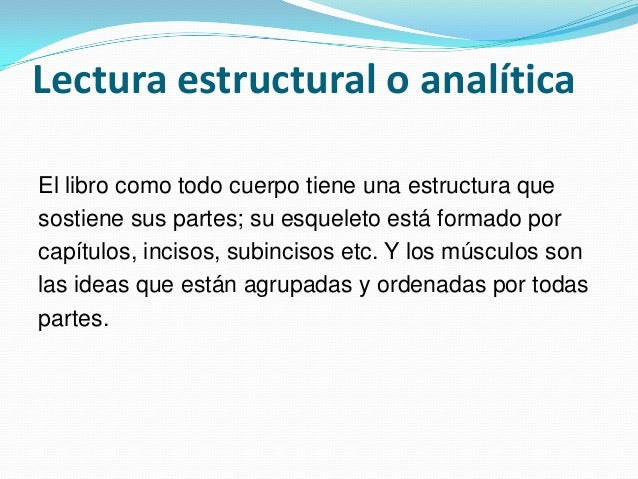 Lectura y comprensión.