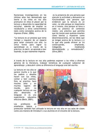 Lectura En Voz Alta