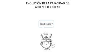 EVOLUCIÓN DE LA CAPACIDAD DE
APRENDER Y CREAR
¿Qué es eso?
 
