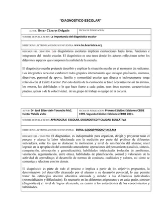 Lectura 1 y actividades