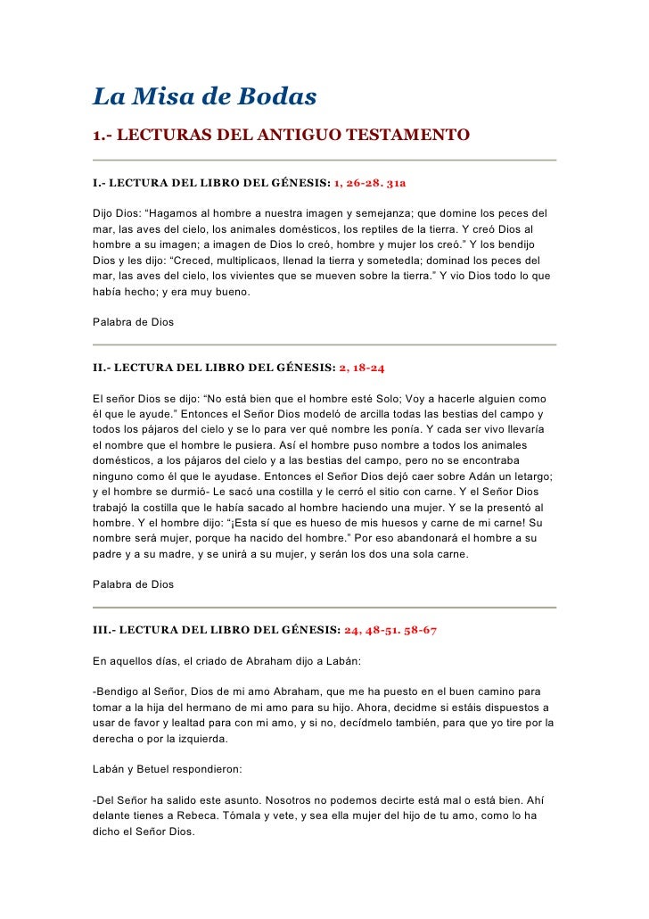 Lecturas Para La Ceremonia De La Boda