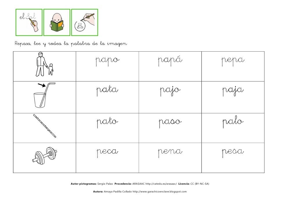 Lectura comprensiva de palabras p Lectura comprensiva de palabras p