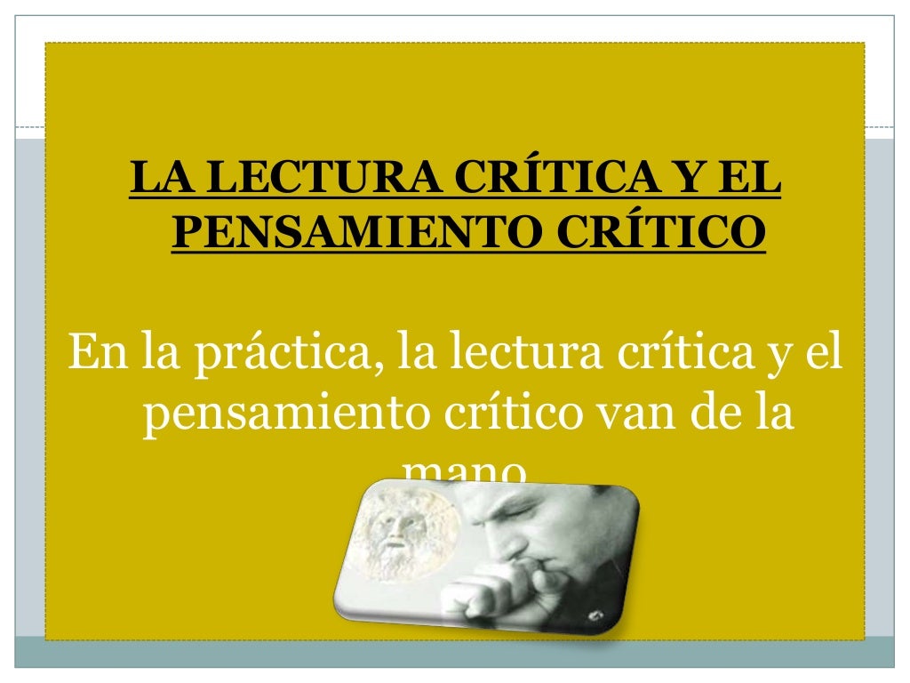 LECTURA CRÍTICA