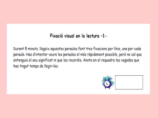 Lectura de bisíl i tri processos lèxics