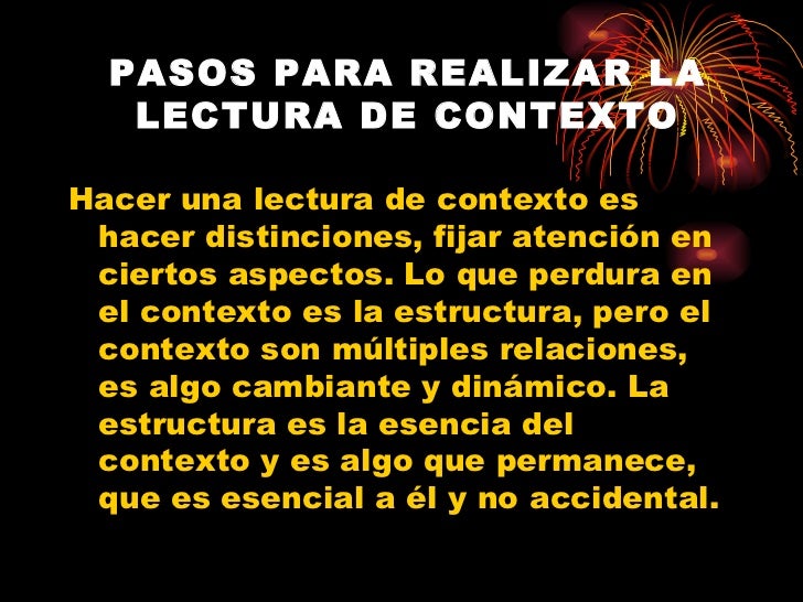 Lectura De Contexto