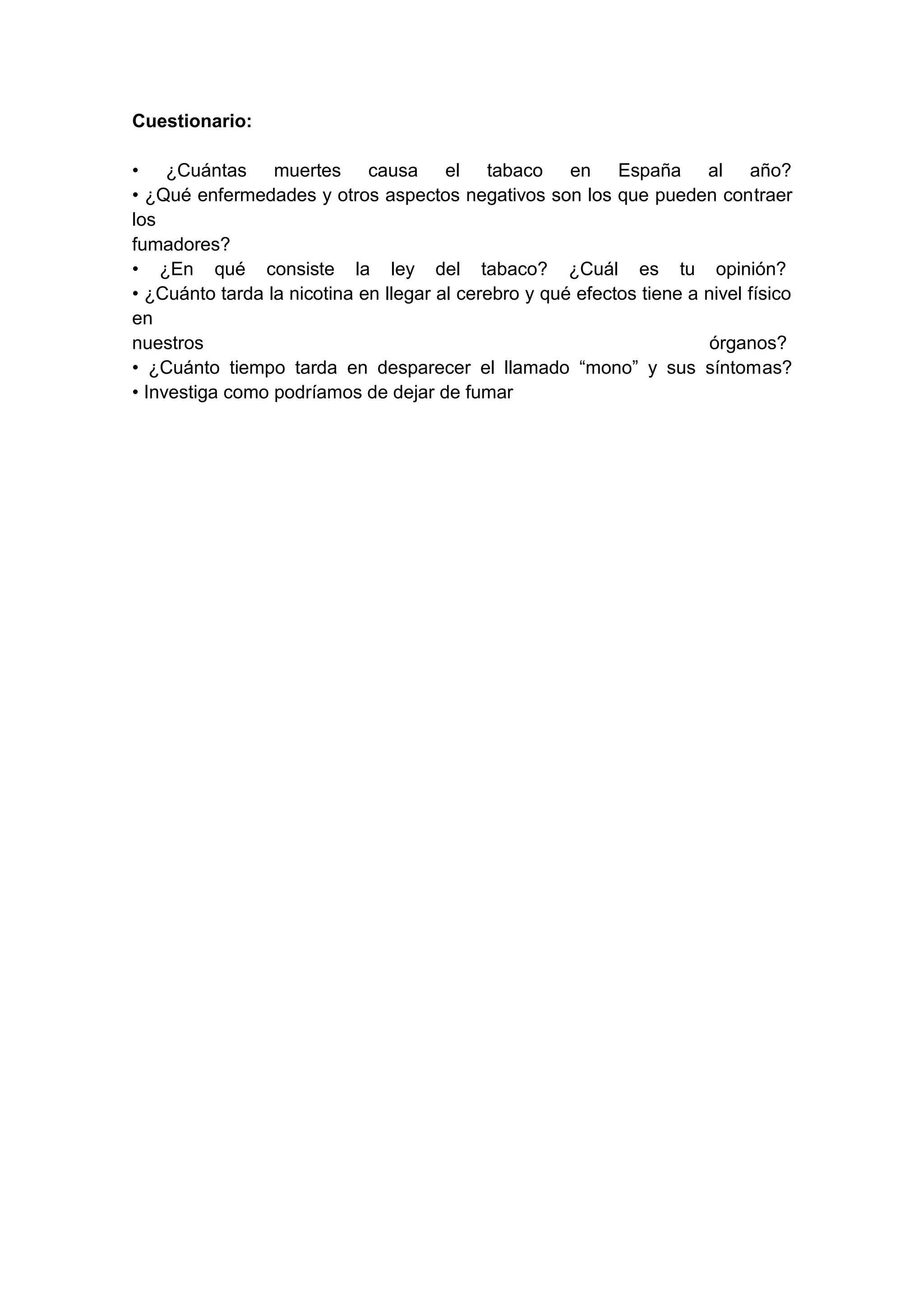 Lectura dejar de fumar