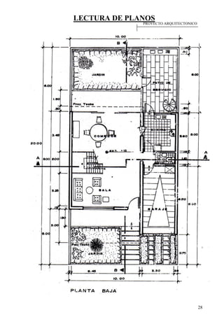 LECTURA DE PLANOS
28
PROYECTO ARQUITECTONICO
 