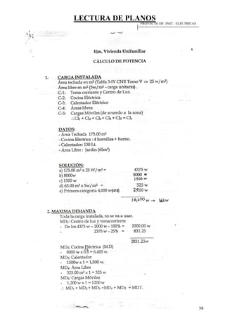 LECTURA DE PLANOS
59
PROYECTO DE INST. ELECTRICAS
 