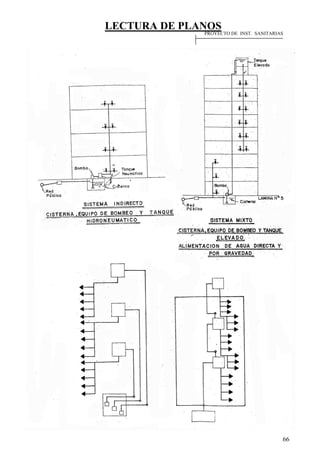 LECTURA DE PLANOS
66
PROYECTO DE INST. SANITARIAS
 