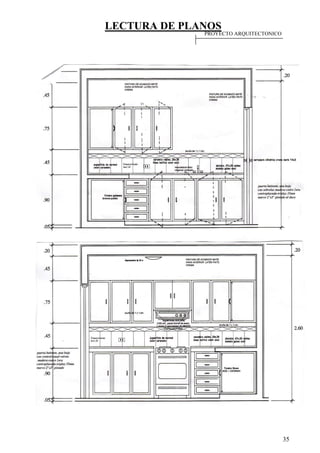 LECTURA DE PLANOS
35
PROYECTO ARQUITECTONICO
 