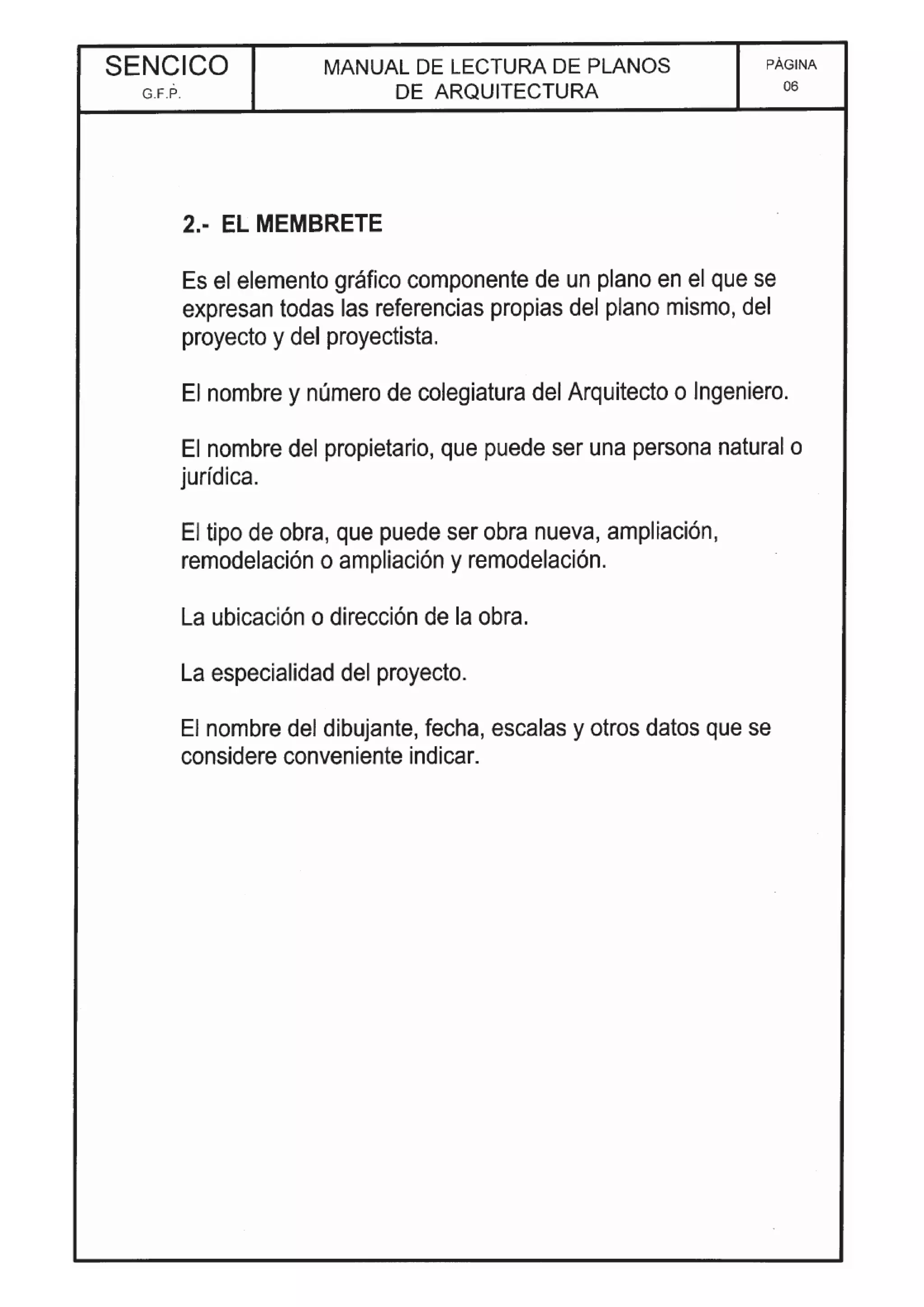 Lectura de planos sencico | PDF