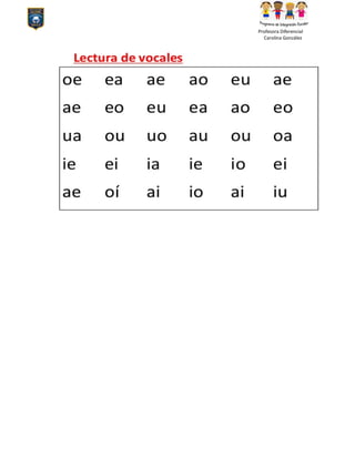 Profesora Diferencial
Carolina González
 