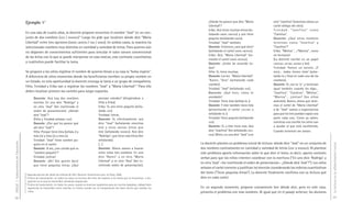 Ejemplo 13                                                                                                                       ¿Dónde les parece que dice “María               otro “Josefina” (mientras coloca un
                                                                                                                                                                      Libertad”?                                      cartel debajo del otro).
                                                                                                                                                                      Erika: Acá tiene muchas letras (se-             Trinidad: “Josefina” como
                                     En una sala de cuatro años, la docente propone encontrar el nombre “José” en un con-                                             ñalando MARÍA LIBERTAD) y acá tiene             “Carolina”.
                                     junto de dos nombres (JOSÉ / RODRIGO).4 Luego les pide que localicen dónde dice “María                                           poquito (señalando KAREN).                      Docente: ¿Qué otros nombres
                                     Libertad” entre tres opciones (MARÍA LIBERTAD / ANA / KAREN). En ambos casos, la maestra ha                                      Trinidad: “José” también.                       terminan como “Josefina” y
                                     seleccionado nombres muy distintos en cantidad y variedad de letras. Para quienes aún                                            Docente: Entonces, ¿acá qué dice?               “Carolina”?
                                     no disponen de conocimientos suficientes para vincular el valor sonoro convencional                                              (señalando el cartel MARÍA LIBERTAD).           Erika: “Melina”... ¡“Marina”, como
                                                                                                                                                                      Erika: Acá, “María Libertad” (to-               mi hermana!
                                     de las letras con lo que se puede interpretar en esas marcas, este contraste cuantitativo
                                                                                                                                                                      mando el cartel MARÍA LIBERTAD).                (La docente escribe en un papel
                                     y cualitativo puede facilitar la tarea.                                                                                          Docente: ¿Están de acuerdo to-                  CAROLINA, MELINA, MARINA y lee).
                                                                                                                                                                      dos?                                            Trinidad: Parece un versito. ¡Y
                                     Se propone a los niños registrar el nombre de quienes llevan a su casa la “bolsa viajera”.                                       Félix: Sí, tiene muchas.                        mirá… todos tienen ésta! (seña-
                                     A diferencia de otros momentos donde los beneficiarios escriben su propio nombre en                                              Docente: Les leo “María Libertad”,              lando la A final en cada uno de los
                                     un listado, en esta oportunidad la docente encarga la tarea a un grupo de compañeros.                                            “Karen, “Ana” (señalando cada                   nombres).
                                                                                                                                                                      nombre).                                        Docente: Sí, con la “a”, y terminan
                                     Félix, Trinidad y Erika van a registrar los nombres “José” y “María Libertad”.5 Para ello
                                                                                                                                                                      Trinidad: “José” (señalando JOSÉ).              igual también cuando los digo…
                                     deben localizar primero los carteles para luego copiarlos.                                                                       Docente: ¡Qué bien, cómo te                     “Josefina”, “Carolina”, “Melina”,
                                            Docente: Acá hay dos nombres                                   piensan ustedes? (dirigiéndose a                           acordaste!                                      “Marina”… ¿vieron? (los niños
                                            escritos. En uno dice “Rodrigo” y                              Félix y Erika).                                            Trinidad: Tiene ésta (señala la J).             asienten). Bueno, ahora que tene-
                                            en otro “José” (lee invirtiendo el                             Erika: Sí, acá tiene poquito (seña-                        Docente: Y éste también tiene ésta              mos el cartel de “María Libertad”
                                            orden de presentación). ¿Dónde                                 lando JOSÉ).                                               (presentando el cartel JOSEFINA y               y de “José” vamos a organizarnos
                                            dirá “José”?                                                   Trinidad: Letras.                                          señalando la J).                                para que los tres puedan copiar una
                                            (Félix y Trinidad señalan JOSÉ).                               Docente: Sí, efectivamente, acá                            Trinidad: Tiene poquito (señalando              parte cada uno. Como ya saben,
                                                                                                                                                                      JOSÉ).                                          mientras uno escribe los otros van
                                            Docente: ¿Por qué les parece qué                               dice “José” (señalando mientras
                                            ahí dice “José”?                                               lee) y tiene menos letras que                              Docente: Sí, y éste tiene más. Acá              a ayudar al que está escribiendo.
                                            Félix: Porque tiene ésta (señala J) y                          éste (señalando RODRIGO). Acá dice                         dice “Josefina” (lee señalando JOSE-            Cuando terminan me avisan.
                                                                                                                                                                      FINA). Miren, en uno dice “José” y en
                                            ésta (O) y ésta (S) y ésta (E).                                “Rodrigo”, que tiene más letras (lee
                                            Trinidad: “José” tiene nombre po-                              señalando).
DGCyE / Subsecretaría de Educación




                                                                                                                                                                 La docente plantea un problema inicial de lectura: dónde dice "José" en un conjunto de




                                                                                                                                                                                                                                                                La lectura en la alfabetización inicial
                                            quito en el cartel.                                            […]
                                            Docente: A ver, ¿me contás qué es                              Docente: Ahora vamos a buscar                         dos nombres contrastantes en cantidad y variedad de letras (JOSÉ y RODRIGO). Al plantear
                                            “nombre poquito”?                                              entre estos tres nombres. En uno                      este problema aporta información sobre lo que dice el texto, es decir, aporta contexto
                                            Trinidad: ¡Letras!                                             dice “Karen” y en otro “María                         verbal para que los niños intenten coordinar con la escritura (“En uno dice ‘Rodrigo’ y
                                            Docente: ¡Ah! Vos querés decir                                 Libertad” y en otro “Ana” (lee in-
                                                                                                                                                                 en otro ‘José’ –lee invirtiendo el orden de presentación–. ¿Dónde dirá ‘José’?”). Los niños
                                            que tiene poquitas letras. ¿Qué                                virtiendo orden de presentación).
                                                                                                                                                                 señalan el cartel correcto y justifican tal elección considerando los indicios cuantitativos
                                                                                                                                                                 del texto (“Tiene poquitas letras”). La docente finalmente confirma con su lectura qué
                                     3
                                       Segunda sección del Jardín de Infantes Nº 953. Docente: Guillermina Lanz. La Plata, 2006.
                                     4
                                       Criterio de transcripción: en todos los casos, la escritura del niño, del maestro y los textos que se encuentran a dis-   dice en cada cartel.
                                       posicion en el aula se transcriben utilizando mayúsculas.
                                     5
                                       Criterio de transcripción: en todos los casos, cuando se enuncian segmentos para ser escritos (palabras, sílabas) tales
                                       segmentos se transcriben entre comillas. Lo mismo sucede con la interpretación del texto escrito que realizan los         En un segundo momento, propone nuevamente leer dónde dice, pero en este caso,
                                       niños.                                                                                                                    presenta el problema con más nombres. Al igual que en el pasaje anterior, los alumnos
38                                                                                                                                                                                                                                                              39
 