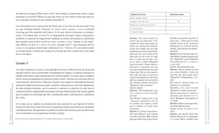 de datos de la imagen (“¡Dos tienen tren!”, dice Evelyn), la maestra los invita a seguir         Agenda de lectura                          Materiales leídos
                                     pensando en las letras (“¡Bueno, ya que dos tienen un tren vamos a tener que mirar en            MARÍA, MARIANA, MARIELA
                                     otra cosa para encontrar el que estamos buscando!”).
                                                                                                                                      MARGARITA TENÍA UNA PENA                             X
                                                                                                                                      MONA LISA Y EL PALACIO DE LA PAPA FRITA
                                     Los intercambios en la clase ponen de relieve que no se trata de una tarea fácil. Una
                                                                                                                                      LAS VELAS MALDITAS
                                     vez que Santiago localiza “Cuentos” en CUENTOS CORTOS, MEDIANOS Y FLACOS, la docente
                                     interroga por otro segmento del título a fin de que intente reformular su interpre-              LA FAMILIA DELASOGA

                                     tación (“¿Y dónde dice ‘en tren’?”). La búsqueda de este dato reabre la discusión y
                                     posibilita la expresión de argumentos fundados en pistas cuantitativas y cualitativas           Docente: Hoy voy a leerles un               (escribe en el pizarrón MANZANA). Es
                                     (por ejemplo, para Evelyn no dice en CORTOS, MEDIANOS Y FLACOS “porque es más largo”,           cuento que yo seleccioné. A di-             cierto pero… fíjense que los otros
                                                                                                                                     ferencia de otros días donde me             también tienen la de “manzana”
                                     para Malena no dice en EL TREN DE LOS MARTES “porque tiene E”, para Santiago dice en
                                                                                                                                     dictan los cuentos que seleccio-            (señalando la M inicial de los tres
                                     CUENTOS EN TREN porque advierte que –además de "cu"– “tiene la ‘te'”). La maestra valida        namos entre todos, esta vez traje           títulos). ¿Qué piensan los demás?
                                     la interpretación e informa por medio de su lectura qué dice y cómo dice en las tapas           la agenda ya escrita en este afiche.        (Silencio)
                                     de los tres libros.                                                                             Aquí puse los cinco títulos de los          Docente: A ver, veamos lo que se-
                                                                                                                                     libros que les voy a leer en estos          ñaló Gabriel, ¿dónde les parece que
                                                                                                                                     días. El cuento que les voy a leer          dice “Margarita” aquí? (señalando
                                                                                                                                     en un ratito se llama “Margarita            de corrido MONA LISA Y EL PALACIO DE
                                     Ejemplo 29                                                                                      tenía una pena”. Ahora vamos a              LA PAPA FRITA)
                                                                                                                                     buscarlo y a marcarlo con una               Gabriel: Acá (señalando MONA).
                                     Los niños localizan un título en una agenda de lectura. A diferencia de los títulos del         cruz para acordarnos que es el que          Docente: Vamos a pensar en esto
                                     ejemplo anterior que se presentaban acompañados de imagen, en algunas ocasiones se              leímos hoy. Para eso nos vamos a            que indica Gabriel. ¿Están de
                                                                                                                                     fijar nada más que en estos tres            acuerdo que aquí puede decir
                                     pueden seleccionar títulos desprovistos de contexto gráfico. En estos casos, el maestro
                                                                                                                                     primeros (señalando las tres líneas         “Margarita”? (dirigiéndose a to-
                                     ofrece títulos acompañados de contexto verbal, es decir, informa a los niños qué dice en        gráficas y tapando con su mano las          dos).
                                     estos textos de “puras letras”. Dado que enseñar a leer supone la necesidad de plantear         dos últimas). ¿Dónde está escrito           (Los niños en silencio miran a la
                                     problemas donde los alumnos puedan coordinar informaciones, las letras desprovistas             “Margarita tenía una pena”?                 maestra y a la escritura)
                                     de todo contexto invitarían –por el contrario– a adivinar o a descifrar. En este caso, el       Gabriel: ¡Abajo!                            Docente: ¿Con qué termina
DGCyE / Subsecretaría de Educación




                                                                                                                                                                                                                        La lectura en la alfabetización inicial
                                     contexto verbal es indispensable para poder anticipar dónde puede estar escrito aquello         Docente: Acá (señalando MONA                “Margarita” cuando lo decimos?
                                                                                                                                     LISA Y EL PALACIO DE LA PAPA FRITA). ¿Por   (Varios pronuncian el nombre y
                                     que el maestro ha informado que dice, coordinando datos cuantitativos y cualitativos            qué acá?                                    sostienen que termina con “a”,
                                     del texto.                                                                                      Juan Manuel: Porque tiene la de             dicen “Margarita” prolongando la
                                                                                                                                     “manzana” (señalando uno de                 “a” final).
                                     En la clase que se registra, los alumnos leen para localizar en una agenda de lectura           los carteles con imagen y texto             Docente: Vamos a mirar aquí don-
                                     semanal el título de un libro entre otros. Se presentan títulos muy similares en cantidad y     que se utilizan en el aula como             de señaló Gabriel (MONA).
                                                                                                                                     referentes).                                Sandra: Sí con “a” ¡está a lo úl-
                                     variedad de letras. Esto promueve el análisis al interior de los textos, pues las diferencias
                                                                                                                                     Docente: Sí, ¿vieron lo que descu-          timo!
                                     no se encuentran en sus segmentos iniciales y finales.                                          brió Juan Manuel?, que empieza              Docente: ¿Se fijaron? Como dice
                                                                                                                                     con la de “manzana”. Miren, escribo         Sandra, termina con “a” (señalando
                                     9
                                         Tercera sección del Jardín de Infantes Nº 977. Docente: Guillermina Lanz. La Plata, 2005.   para que todos vean lo que él dice          A en MONA). Miren, también lleva


48                                                                                                                                                                                                                      49
 