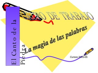 El Canto de la Piedra Cursos 2003-05 GRUPO  DE  TRABAJO La magia de las palabras 