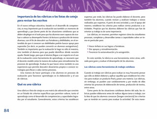 Importancia de las rúbricas o las listas de cotejo                         expertos; por ende, las rúbricas las puede elaborar el docente, pero
     para revisar los escritos                                                  también los alumnos, cuando revisan y analizan trabajos o tareas
                                                                                realizados por expertos. A partir de esta actividad, y con el apoyo del
     En el nuevo enfoque educativo, basado en el desarrollo de competen-        maestro, establecen los criterios para realizar ciertos productos o ac-
     cias, es muy importante que la evaluación sea también un momento de        tividades. Propiciar que los alumnos elaboren las rúbricas que han de
     aprendizaje y que forme parte de las situaciones cotidianas que se         orientar su trabajo es de suma importancia.
     deben desplegar en el aula para que los alumnos sean capaces de eva-           Las rúbricas, en resumen, permiten registrar cómo los estudiantes
     luar o valorar su desempeño frente a la lectura o producción de textos     procesan, completan y desarrollan tareas o capacidades sobre un te-
     diversos, con el ﬁn de descubrir sus fortalezas y debilidades, en el en-   ma en particular para:
     tendido de que si conocen sus debilidades podrán buscar apoyo para
     superarlas (es decir, se pueden convertir en alumnos autogestivos).           • Hacer énfasis en sus logros o fortalezas.
     También es importante que la evaluación la haga no sólo el maestro,           • Dar apoyos y retroalimentación.
     sino también el alumno para que pueda identiﬁcar dónde necesita               • Favorecer la autoevaluación y la autogestión.
     ayuda. Desde luego, para que el alumno llegue a ser experto en el uso
     de la evaluación como herramienta de aprendizaje, es necesario que            En este sentido, la rúbrica es una herramienta, entre otras, utili-
     el docente modele antes la manera de evaluar para retroalimentar los       zada para guiar y evaluar el desempeño de los alumnos.
     procesos de aprendizaje. Evaluar lo que hacen otros también es una
     experiencia que permite descubrir desaciertos propios o conocer es-        Las rúbricas como herramientas de trabajo cotidiano
     trategias para llevar a cabo ciertos procesos.
         Una manera de hacer partícipes a los alumnos en procesos de            Cuando se trabaja con rúbricas para evaluar es muy frecuente pensar
     evaluación para favorecer aprendizajes es la elaboración y el uso          que sólo se deben elaborar y aplicar aquellas que establecen los crite-
     de rúbricas.                                                               rios para evaluar un producto ﬁnal y pasar una materia. Las rúbricas,
                                                                                sin embargo, se pueden usar cotidianamente y por medio de ellas
     Qué es una rúbrica                                                         orientar los procesos de elaboración de tareas, producción de textos,
                                                                                entre otros.
     Una rúbrica o lista de cotejo es una matriz de valoración que consiste         Como parte de las situaciones cotidianas dentro del aula, las rú-
     en un listado de criterios especíﬁcos que permiten valorar, tanto el       bricas pueden elaborarse antes de realizar alguna tarea o trabajo, con
     aprendizaje como el desarrollo de competencias y capacidades logra-        la idea de que los alumnos conozcan (tengan conciencia) los criterios
     dos por el estudiante. Generalmente, estos criterios los establecen        que se tendrán en cuenta para evaluar la actividad. De esta mane-



84
 