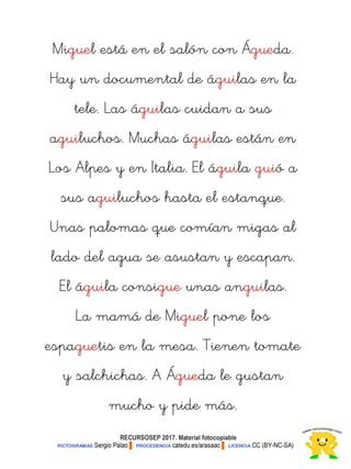 Lectura ga go gu gue gui