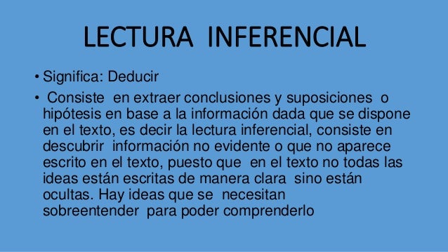 Que Es La Literatura Inferencial