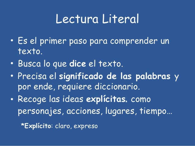 Lectura literal