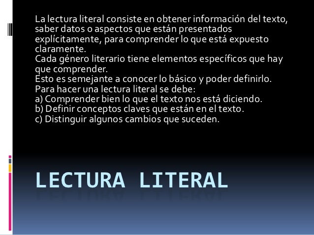 Lectura literal 2