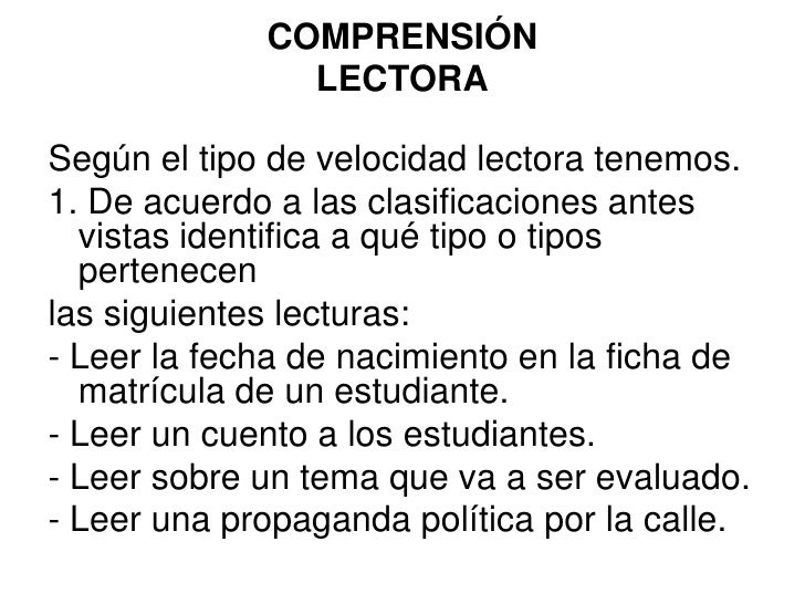 Lectura oral Lectura oral